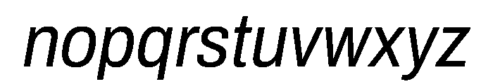 Archivo SemiCondensed Italic Font LOWERCASE