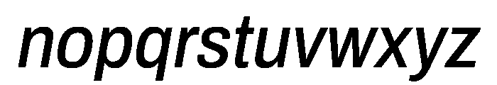 Archivo SemiCondensed Medium Italic Font LOWERCASE