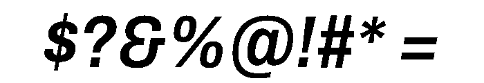 Archivo SemiCondensed SemiBold Italic Font OTHER CHARS