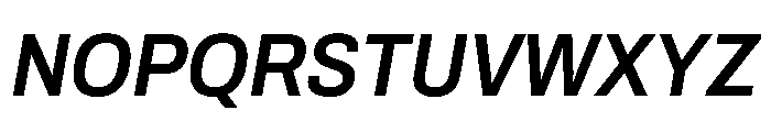 Archivo SemiCondensed SemiBold Italic Font UPPERCASE