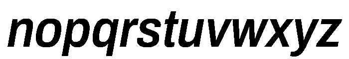 Archivo SemiCondensed SemiBold Italic Font LOWERCASE
