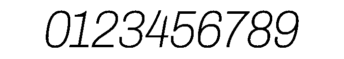 Archivo SemiCondensed Thin Italic Font OTHER CHARS