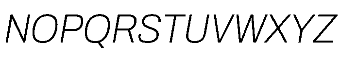 Archivo SemiCondensed Thin Italic Font UPPERCASE