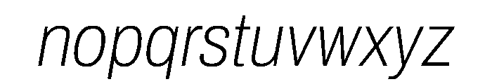 Archivo SemiCondensed Thin Italic Font LOWERCASE