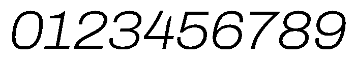 Archivo SemiExpanded ExtraLight Italic Font OTHER CHARS