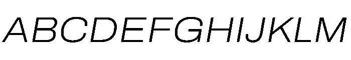 Archivo SemiExpanded ExtraLight Italic Font UPPERCASE