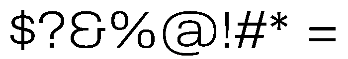 Archivo SemiExpanded ExtraLight Font OTHER CHARS