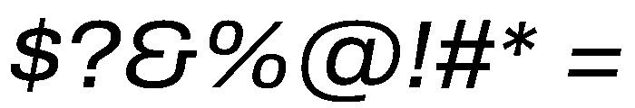 Archivo SemiExpanded Italic Font OTHER CHARS