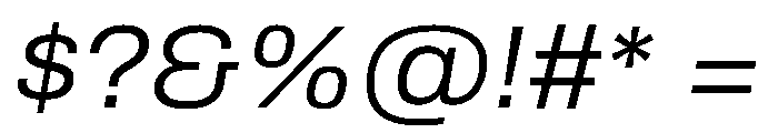 Archivo SemiExpanded Light Italic Font OTHER CHARS