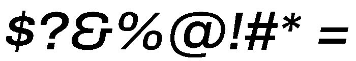 Archivo SemiExpanded Medium Italic Font OTHER CHARS