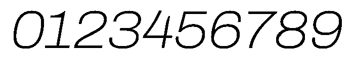 Archivo SemiExpanded Thin Italic Font OTHER CHARS