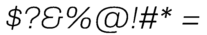 Archivo SemiExpanded Thin Italic Font OTHER CHARS