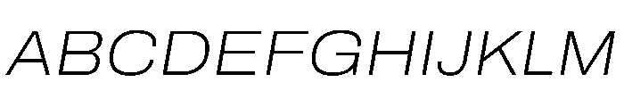 Archivo SemiExpanded Thin Italic Font UPPERCASE