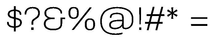 Archivo SemiExpanded Thin Font OTHER CHARS