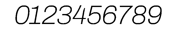 Archivo Thin Italic Font OTHER CHARS