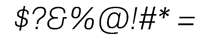 Archivo Thin Italic Font OTHER CHARS
