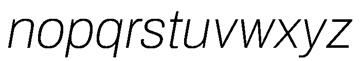 Archivo Thin Italic Font LOWERCASE