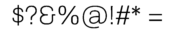 Archivo Thin Font OTHER CHARS
