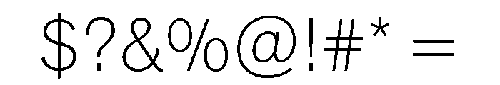 Area Variable Extra Light Font OTHER CHARS