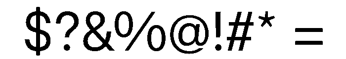 Arial Light Font OTHER CHARS