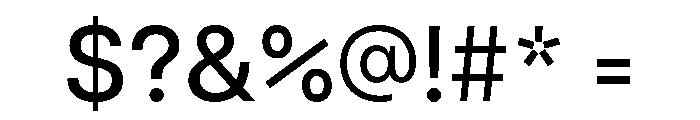 Arial Semibold Font OTHER CHARS