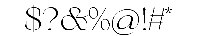 Arsenica Display Light Font OTHER CHARS