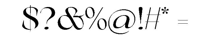 Arsenica Display Regular Font OTHER CHARS