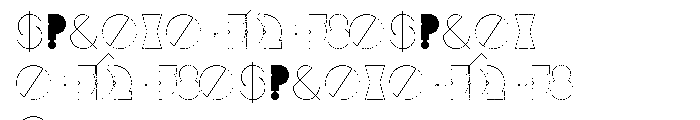 Arco Outline Font OTHER CHARS