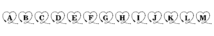 ARROW HEART MONOGRAM Font UPPERCASE