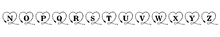 ARROW HEART MONOGRAM Font UPPERCASE