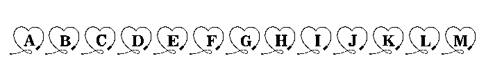 ARROW HEART MONOGRAM FONT