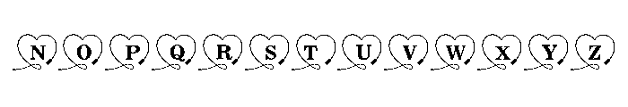 ARROW HEART MONOGRAM Font LOWERCASE