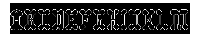 Arabian Night-Hollow-Inverse Font UPPERCASE