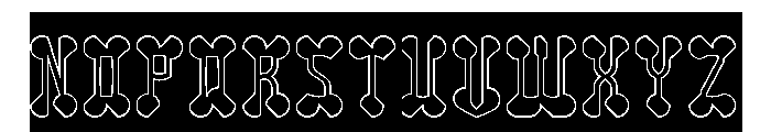Arabian Night-Hollow-Inverse Font UPPERCASE