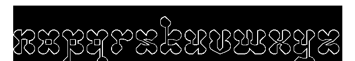 Arabian Night-Hollow-Inverse Font LOWERCASE