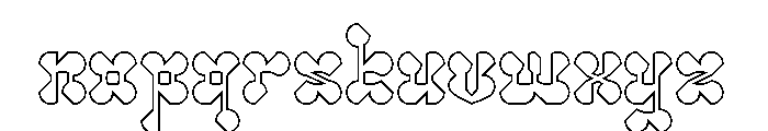Arabian Night-Hollow Font LOWERCASE