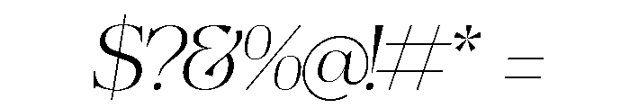 Archeron Italic Font OTHER CHARS
