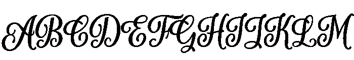 Ardenta Calligraphy Font UPPERCASE