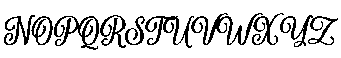 Ardenta Calligraphy Font UPPERCASE