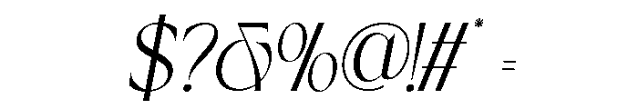 Arimels-Oblique Font OTHER CHARS