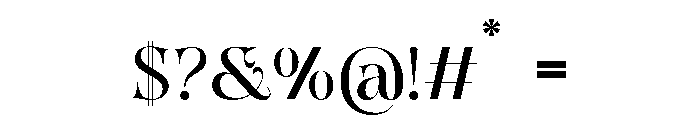 Ark Raised Regular Font OTHER CHARS