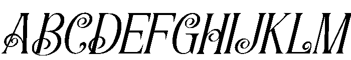 Arloyn Courley Italic Font UPPERCASE