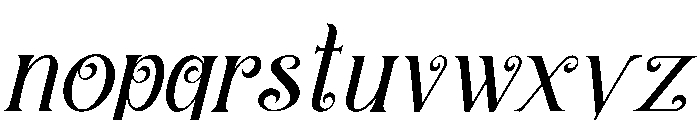 Arloyn Courley Italic Font LOWERCASE