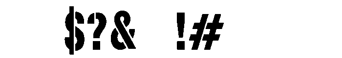 Army Force Font OTHER CHARS