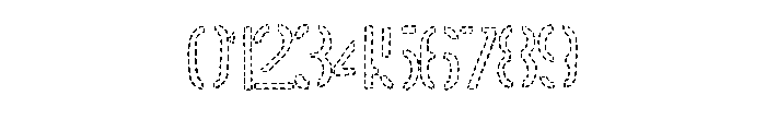 Army Outline Stitch By  Regular Font OTHER CHARS