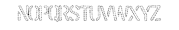 Army Outline Stitch By  Regular Font LOWERCASE