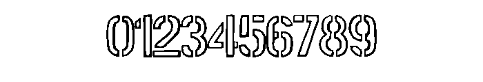 Army Stencil Outline By Regular Font OTHER CHARS