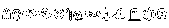 Around Halloween Regular Font UPPERCASE