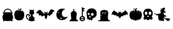 Around Halloween Regular Font LOWERCASE