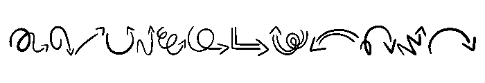 Arrows Line Art Font UPPERCASE